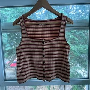 Madewell square neck stripe tank